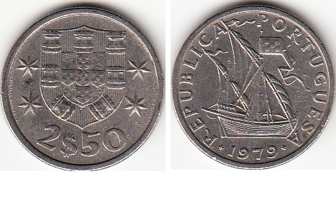 Монеты и банкноты №85 500 инти (Перу), 2.5 эскудо (Португалия)
