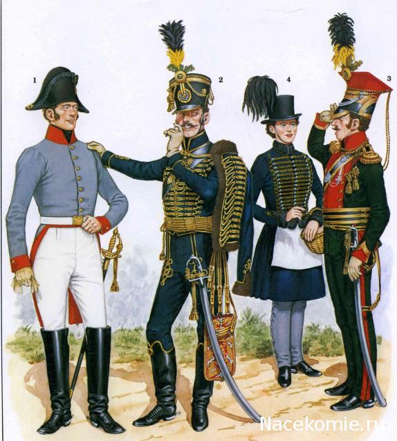 Наполеоновские Войны №56 Младший офицер 1-го гусарского полка императора Франца I в парадной форме, 1813-1814гг.