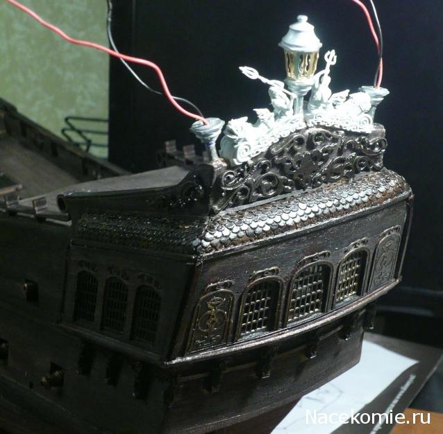 Собери Чёрную Жемчужину. Корма и каюта капитана