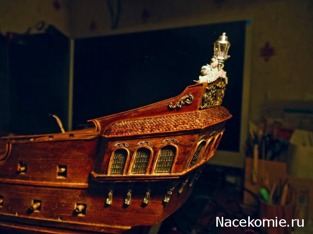 Собери Чёрную Жемчужину. Корма и каюта капитана