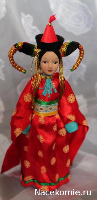 Куклы в народных костюмах №16 Кукла в монгольском праздничном костюме