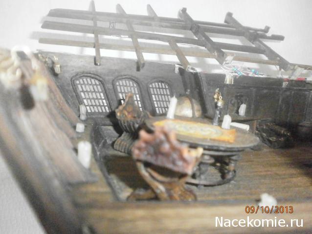 Собери Чёрную Жемчужину. Корма и каюта капитана