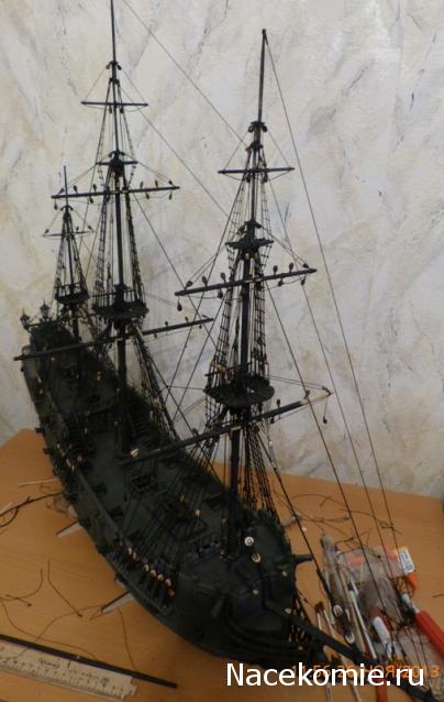 Собери Чёрную Жемчужину. Рангоут и такелаж.