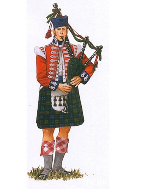Наполеоновские войны №61 Волынщик 42-го Королевского шотландского полка («Черная стража») британской армии, 1815 г.