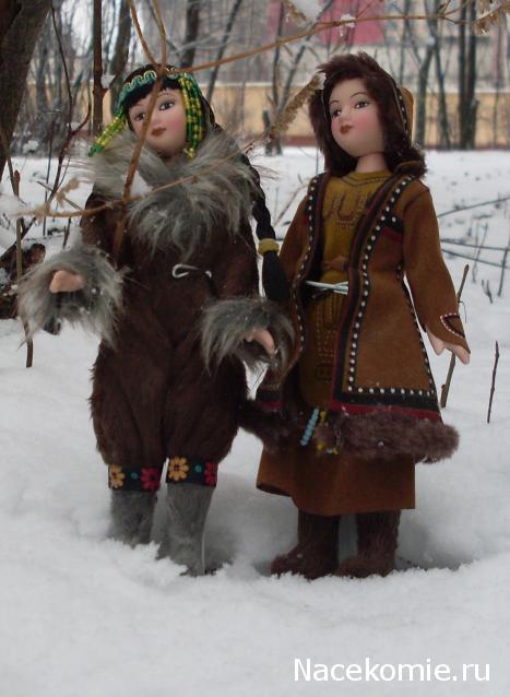 Куклы в народных костюмах №51 Кукла в чукотском зимнем костюме