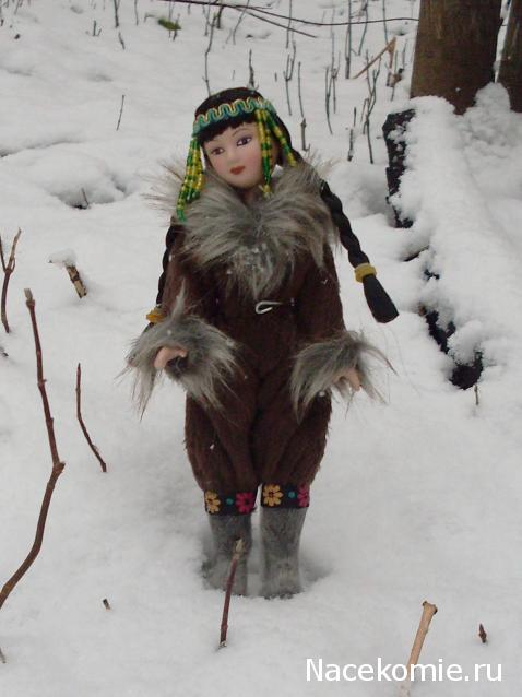 Куклы в народных костюмах №51 Кукла в чукотском зимнем костюме