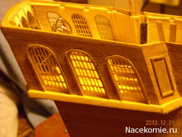 Собери Чёрную Жемчужину. Корма и каюта капитана