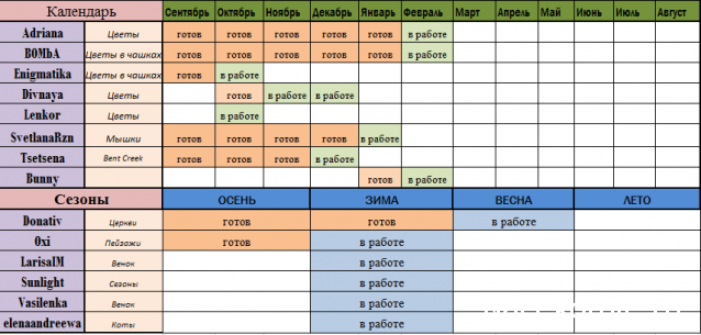 Вышиваем календарь- игра