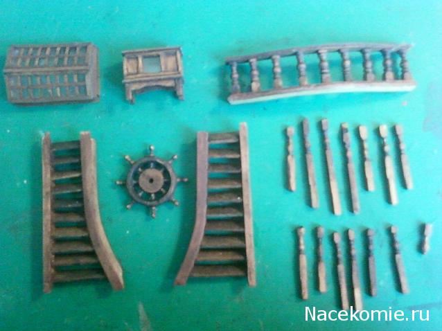 Собери Чёрную Жемчужину. Корма и каюта капитана