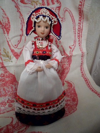 Куклы в народных костюмах №18 Кукла в повседневном костюме Пермской губернии