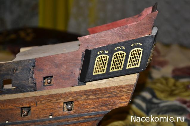 Собери Чёрную Жемчужину. Корма и каюта капитана