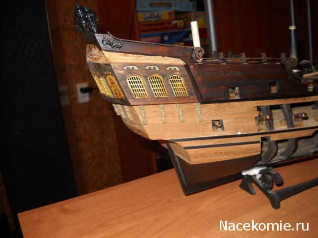 Собери Чёрную Жемчужину. Корма и каюта капитана