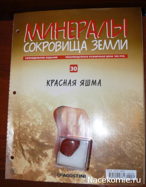 Минералы Сокровища Земли №30 - Красная яшма (полированная)