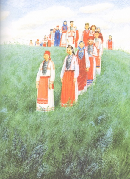 Куклы в народных костюмах №59 Кукла в мордовском летнем костюме ...