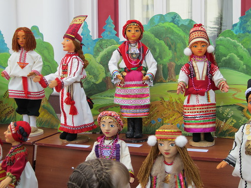 Куклы в народных костюмах №59 Кукла в мордовском летнем костюме