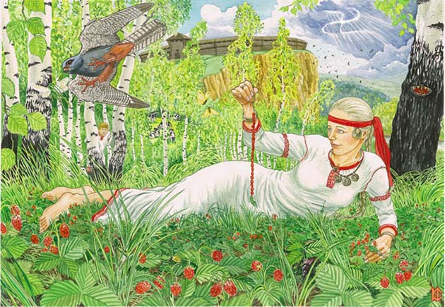 Куклы в народных костюмах №59 Кукла в мордовском летнем костюме