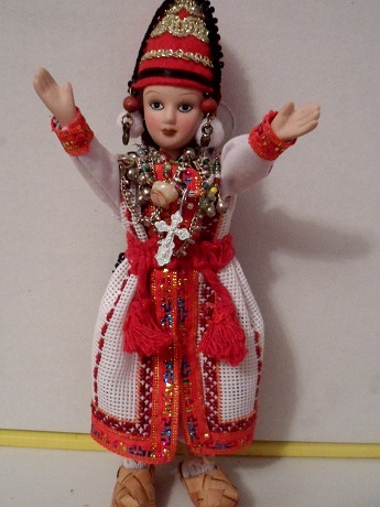 Куклы в народных костюмах №59 Кукла в мордовском летнем костюме