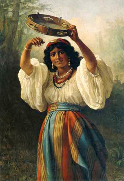 Куклы в народных костюмах №67 Кукла в цыганском девичьем костюме