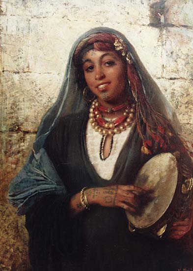 Куклы в народных костюмах №67 Кукла в цыганском девичьем костюме