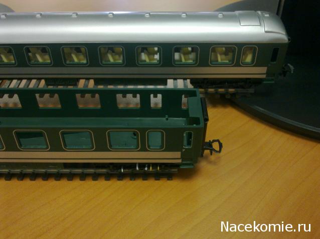 Железная Дорога в Миниатюре №1 - Пассажирский вагон, участок прямого рельсового пути