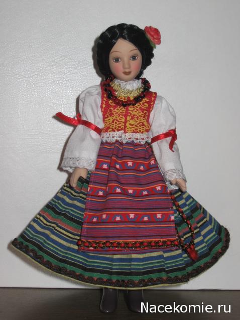 Куклы в народных костюмах №70 Кукла в сербском праздничном костюме