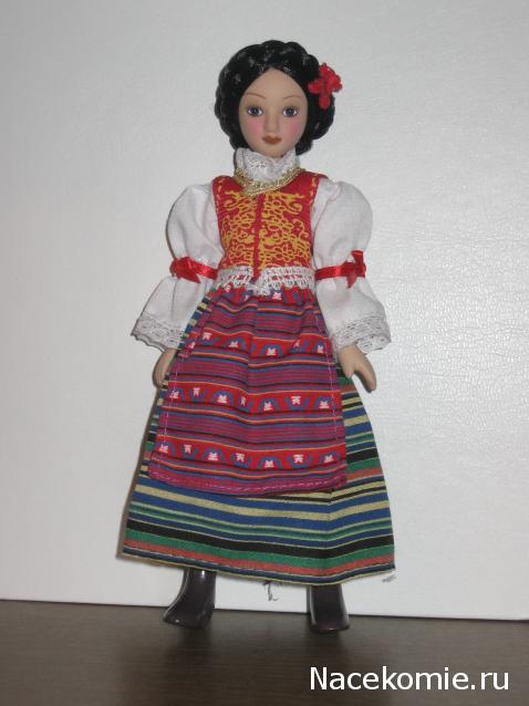 Куклы в народных костюмах №70 Кукла в сербском праздничном костюме