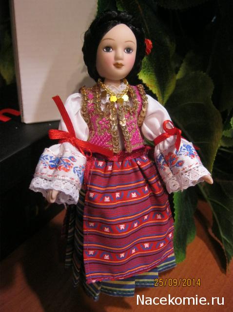 Куклы в народных костюмах №70 Кукла в сербском праздничном костюме