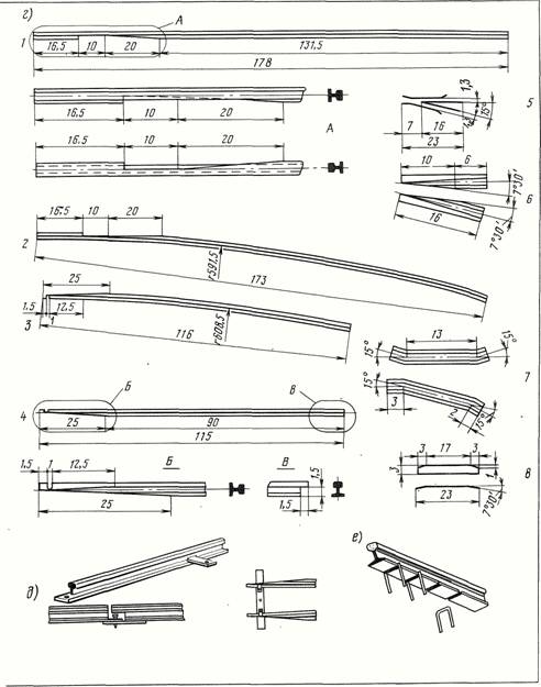 Железная Дорога в Миниатюре №2 - Стрелочный перевод (левый), уличный фонарь