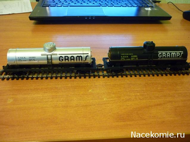 Железная Дорога в Миниатюре №8 - Рама цистерны для нефти, светло-зелёное дерево