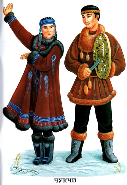 Куклы в народных костюмах №51 Кукла в чукотском зимнем костюме