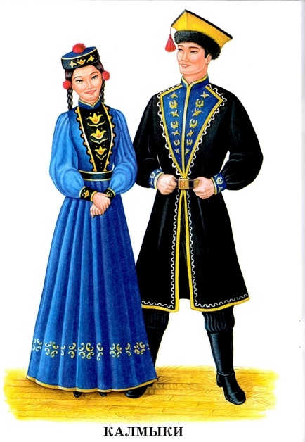 Куклы в народных костюмах №7 Кукла в калмыцком праздничном костюме