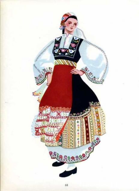 Куклы в народных костюмах №77 Кукла в болгарском  летнем костюме