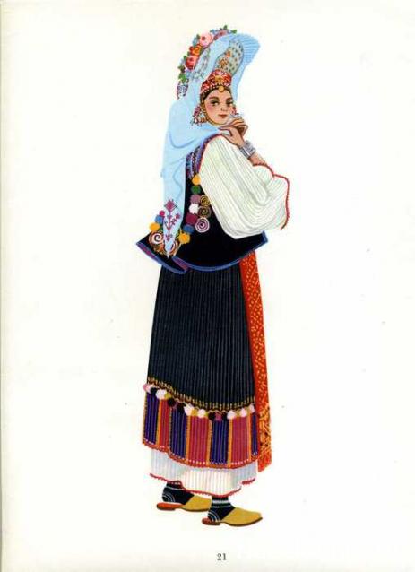 Куклы в народных костюмах №77 Кукла в болгарском  летнем костюме