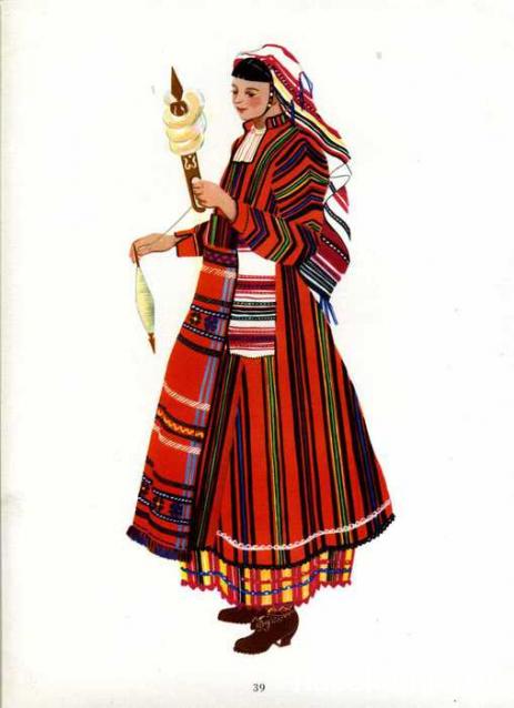 Куклы в народных костюмах №77 Кукла в болгарском  летнем костюме