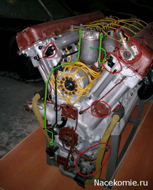 Танк Т-34 - Сборка силового агрегата