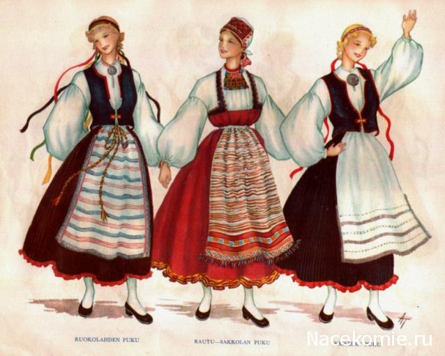 Куклы в народных костюмах №79 Кукла в финском женском костюме
