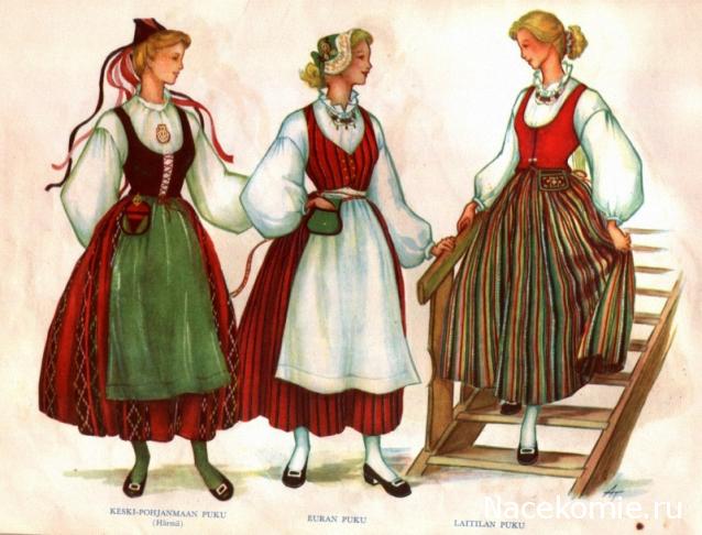 Куклы в народных костюмах №79 Кукла в финском женском костюме