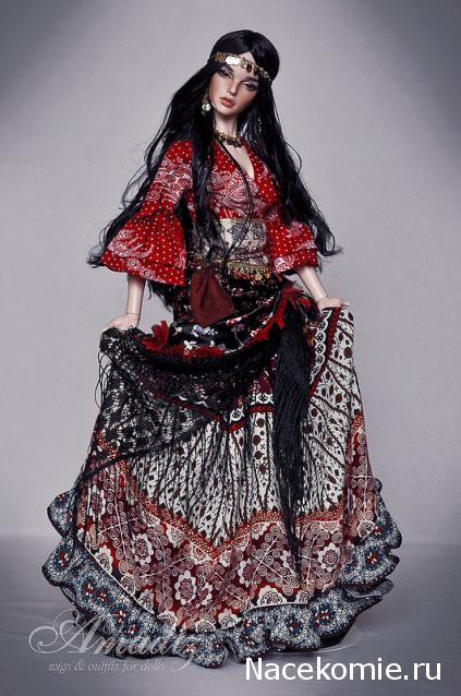Куклы в народных костюмах №67 Кукла в цыганском девичьем костюме