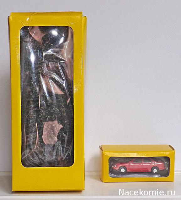 Железная Дорога в Миниатюре №46 - Два хвойных дерева, модель зелёного автомобиля