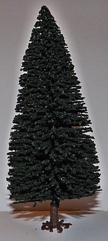 Железная Дорога в Миниатюре №46 - Два хвойных дерева, модель зелёного автомобиля