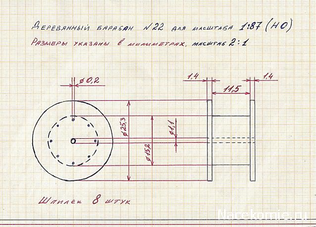 Железная Дорога в Миниатюре №49 - 8-ой участок поворотного рельсового пути, 2 катушки с проводами