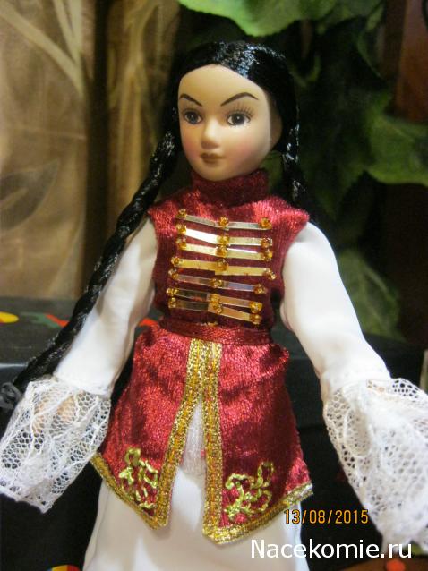 Куклы в народных костюмах №90 Кукла в кабардинском женском костюме