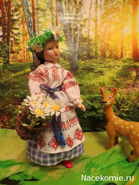Куклы в народных костюмах №66 Кукла в девичьем костюме Витебской губернии