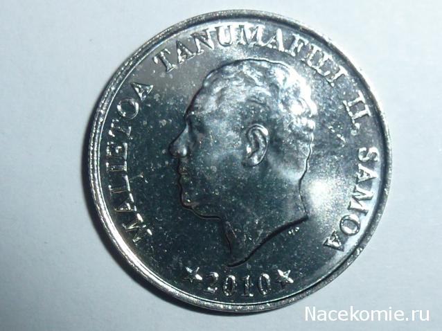 Монеты и банкноты №195 25 центов (Нидерланды), 5 сене (Самоа)