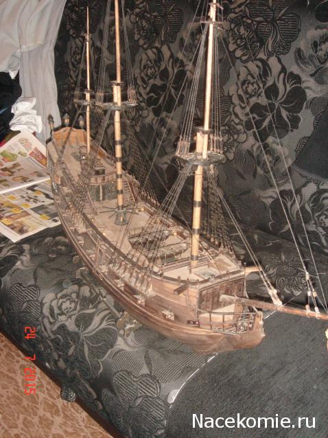 Собери Чёрную Жемчужину. Сборка: обшивка корпуса