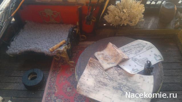 Собери Чёрную Жемчужину. Корма и каюта капитана