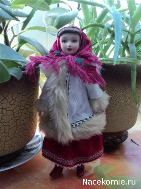 Куклы в народных костюмах №1 Кукла в зимнем костюме Московской губернии