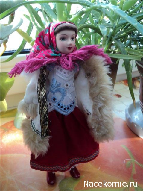 Куклы в народных костюмах №1 Кукла в зимнем костюме Московской губернии