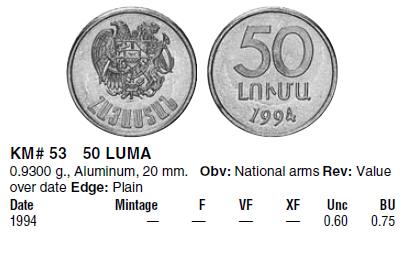 Монеты и купюры мира №171 1 песета (Испания), 50 лум (Армения), 15 копеек (СССР)