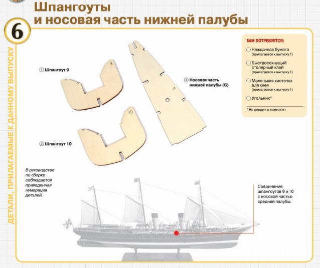 Императорская яхта «Штандарт» - Комплектация и Руководство по сборке